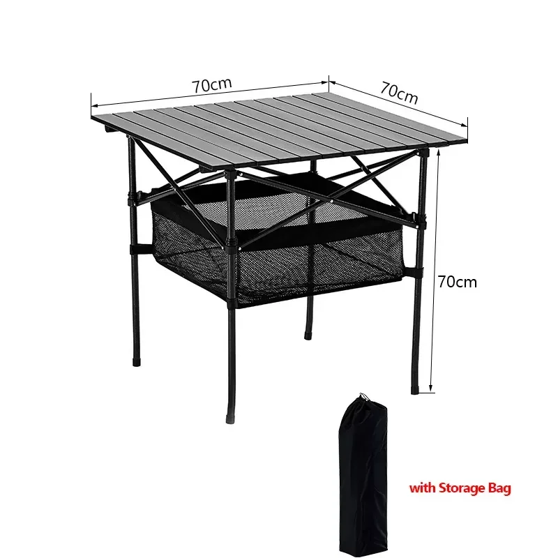 

Outdoor Folding Table Chair Camping Aluminium Alloy Picnic Table Waterproof Durable Folding Table Desk For 70*70*70cm