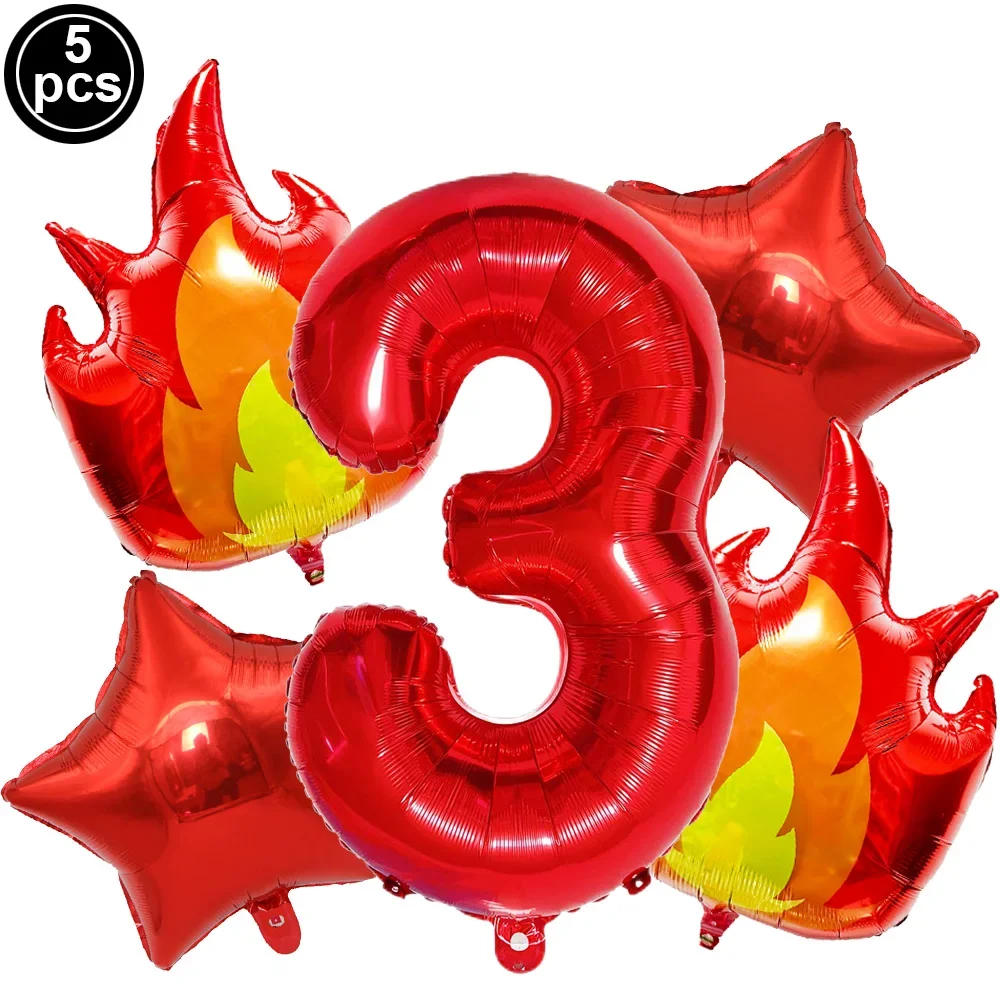 

Набор фольгированных шаров пожарных машин 5 шт