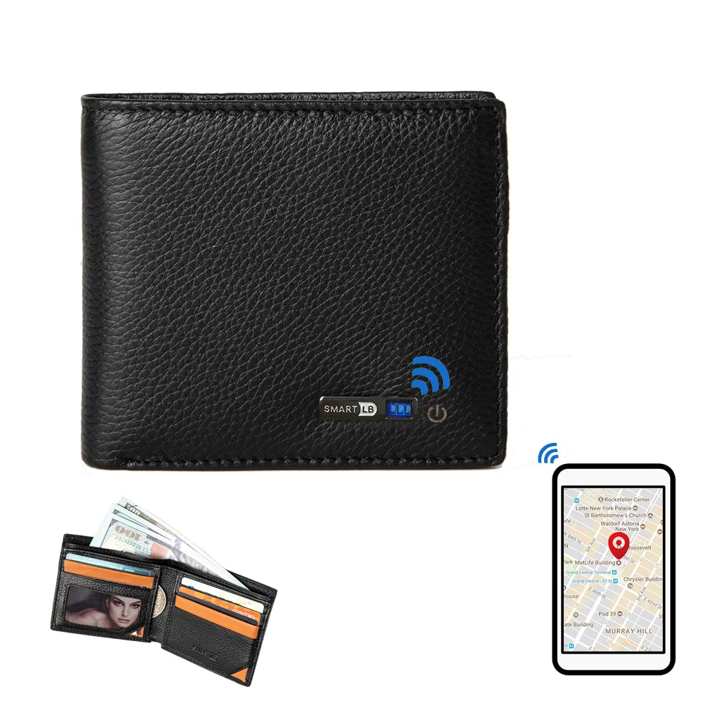 Fashion Smart Wallet Wallet GPS Bluetooth Tracker Gift for Father's Day Slim Credit Card Holder Cartera Hombre Tarjetero Wallets