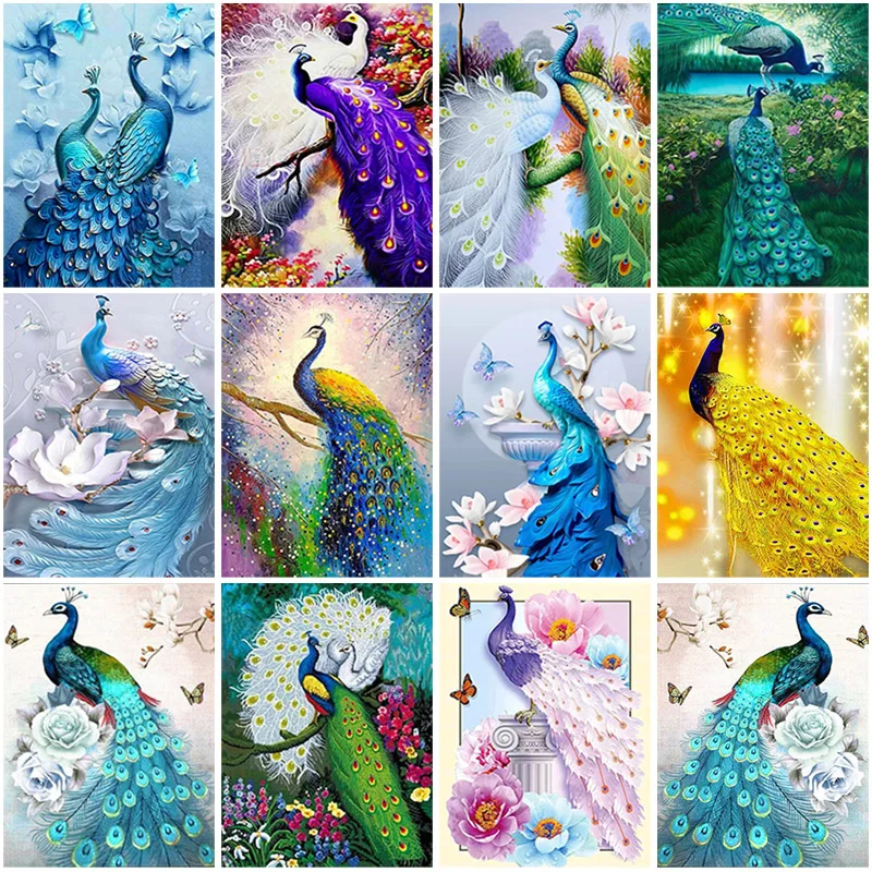 

Алмазная живопись 5D «сделай сам», животное, павлин, хобби ручной работы, домашнее украшение для Стразы в гостиной, Набор для вышивки крестик...