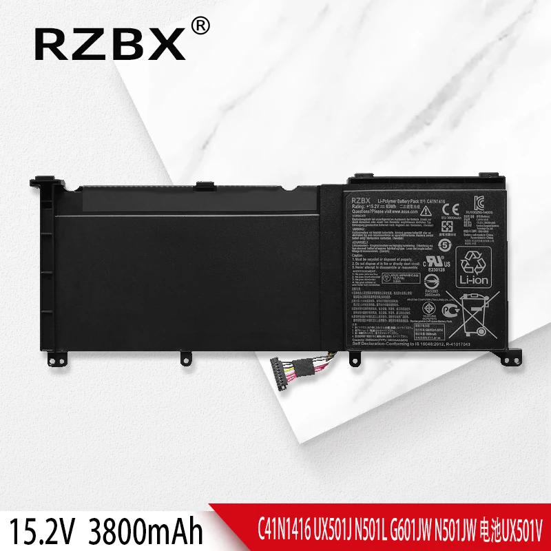 

C41N1416 Аккумулятор для ноутбука ASUS ZenBook Pro G501 G501J G501VW G501VJ G501JW G601J N501J UX501LW N501L UX501J G60J G60JW Series