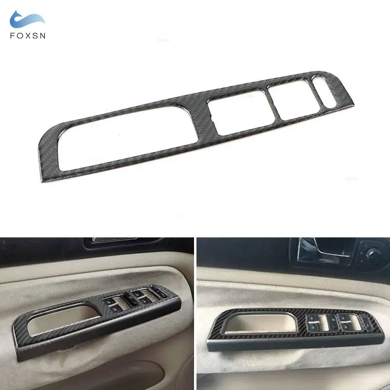 

Накладка рамки переключателя кнопки подъема окна автомобиля, из углеродного волокна, для VW гольфа 4, Jetta, Bora, MK4, R32, GTI 1999-2004