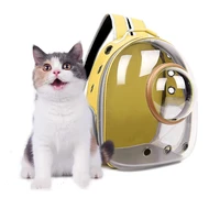 space capsule transparent cat bag breathable travel carrier kitty cage double shoulder bike window bubble backpack pet accessori