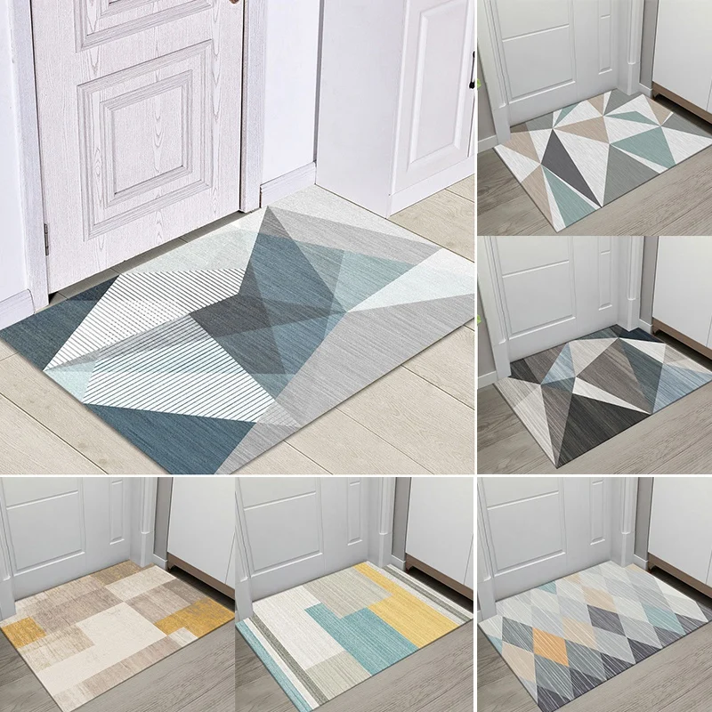 

Modern Geometric Printed Entrance door mat Anti slip Home Deco Floor mat in the bathroom Living room rug Kitchen carpets Toilet