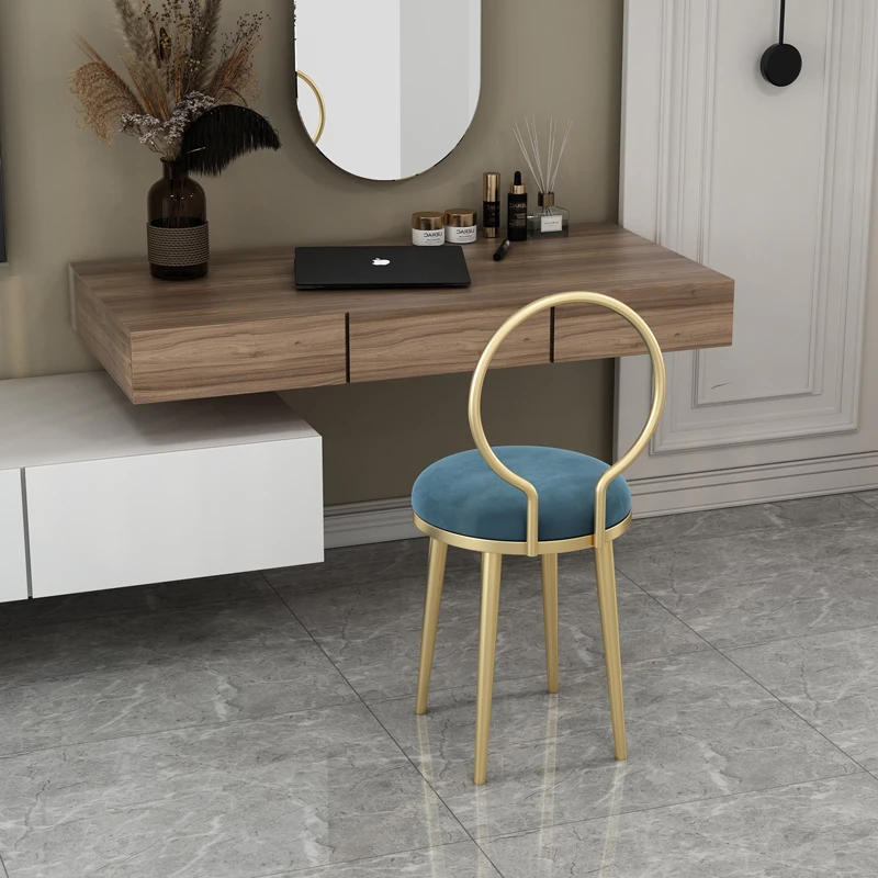 

Design Living Room Dining Chairs Leisure Relaxing Waiting Makeup Chairs Floor Bedroom Modern Stool Fauteuils Home Furniture