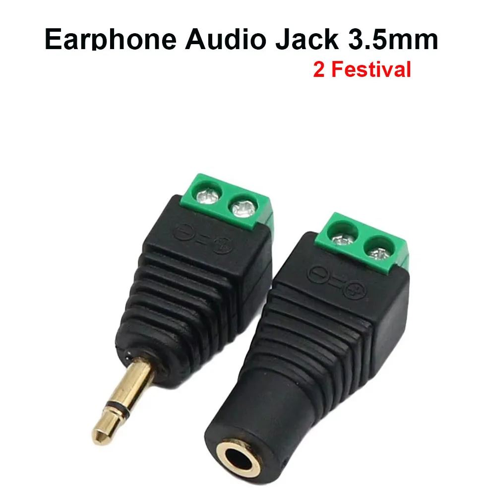 

Аудиоразъем для наушников Разъем 3,5 мм Стереоадаптер 3,5 мм RCA Аудио Штекер моноканального канала к винтовому разъему Аудио моноканальный разъем