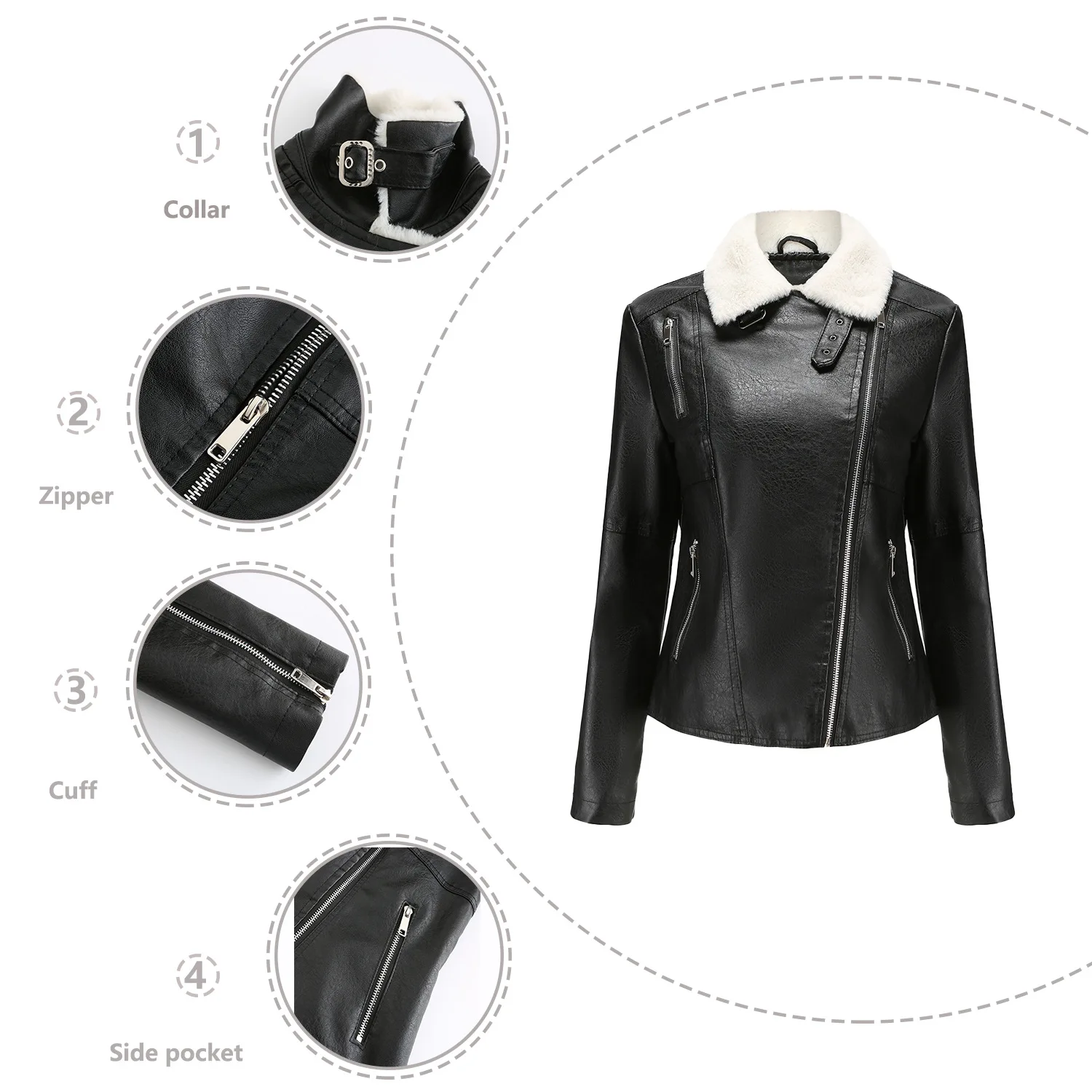 2023 Autumn and Winter New Leather and Fur Integrated Fur Coat for Women with Plush Long Sleeve Warm Coat for Leisure Use