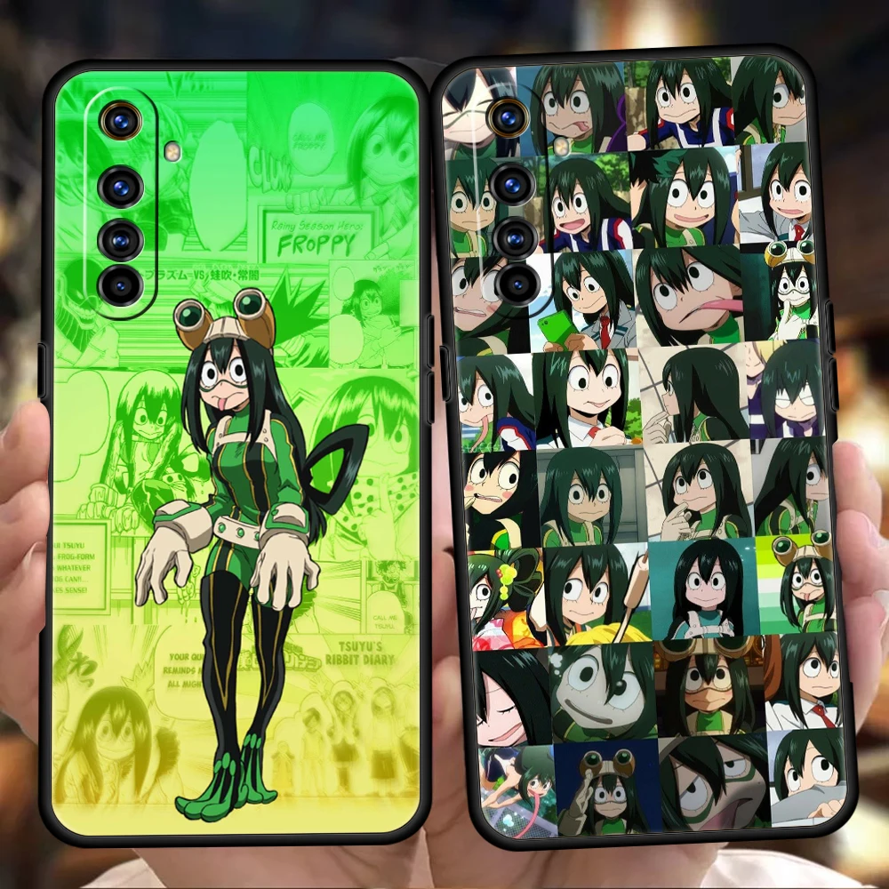 

Asui Tsuyu Boku No Phone Case for Oppo A12 A74 A76 A16 Find X5 A95 A52 A53 A54 A15 Reno 6 Z 7 Pro A9 2020 5G Silicone Shell Bag