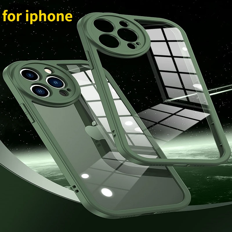 

For iPhone 11 Pro Max 14 13 12 Shockproof Phone Case New Transparent Protective Sleeve