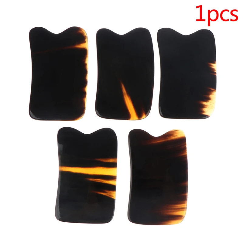

Natural Horn Guasha Board Scraping Plate Massage Tool SPA Acupuncture Scraper Square Horn Comb Wide Comb