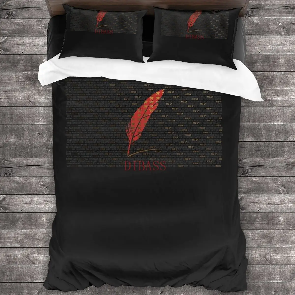 

Hamilton - Rise Up Soft Microfiber Comforter Set with 2 Pillowcase, Quilt Cover With Zipper Closure King Size Comforter Cover