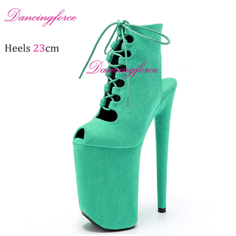 Замшевые ботильоны для танца на высоком каблуке 23 см/9 дюймов