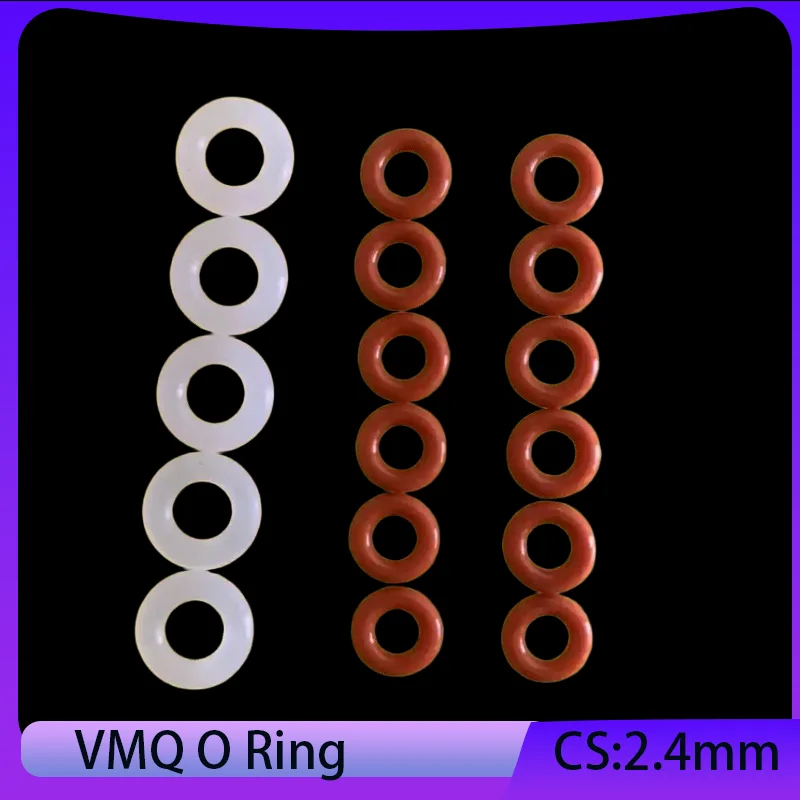 Красно-белые уплотнительные кольца из силикона 2.4 мм