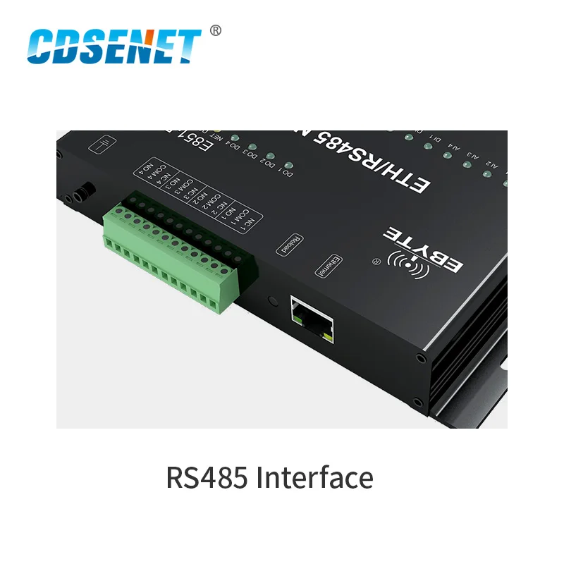 Ethernet RS485 12 Way Network IO Controller Modbus TCP RTU Analog Digital Input Relay Output Master Slave Socket Connection