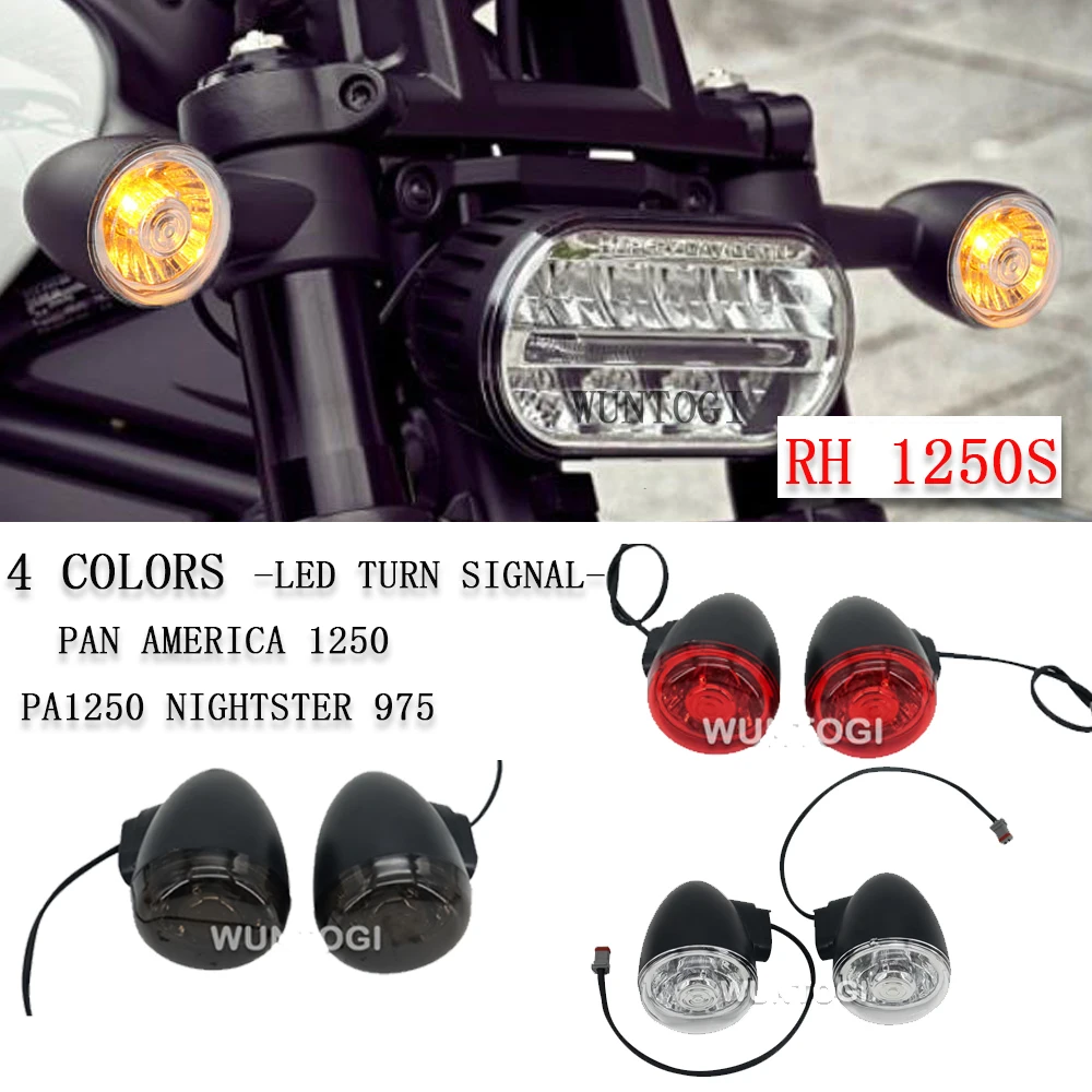 

For RH1250S 2021-2022 Pan America 1250 PA1250 Nightster 975 Motorcycle Sportster S Accessories Front Rear LED Turn Signal Lights