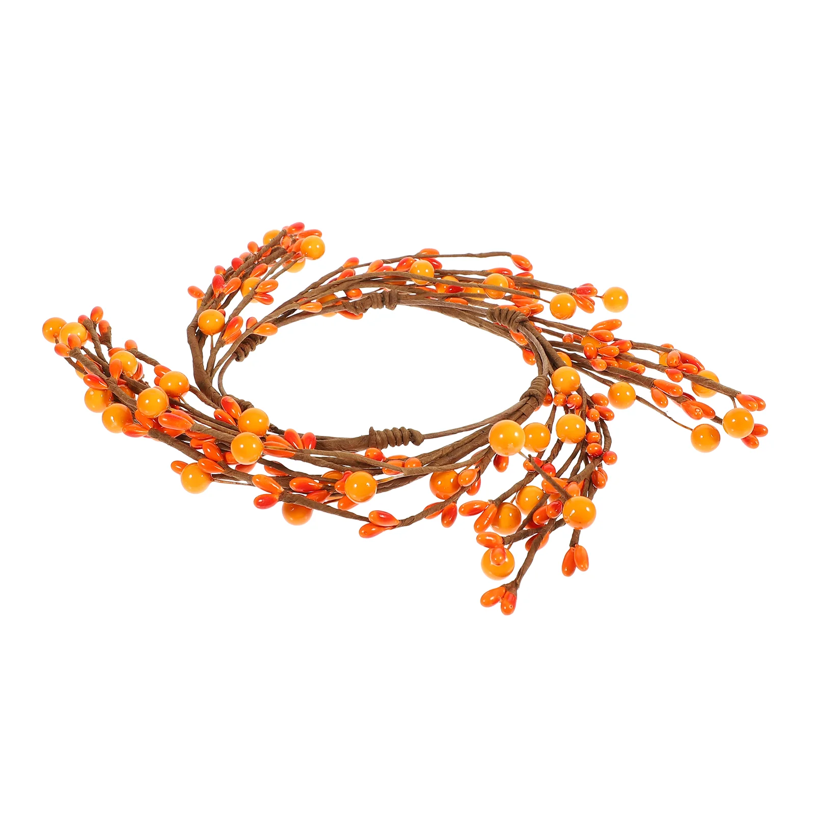 

Thanksgiving Candle Holder Imitation Berry Wreath Door Ornament Wreath