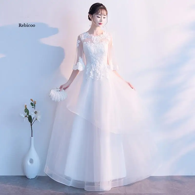 Белое Женское платье для свадебной вечеринки роскошное элегантное банкетное