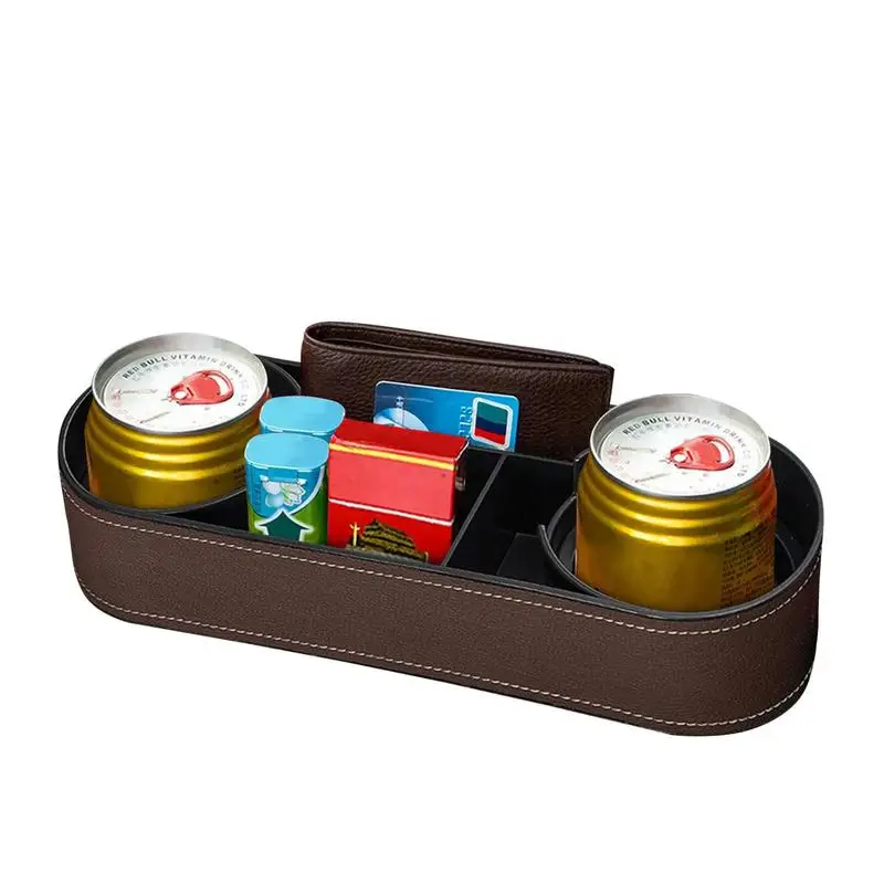 

Car Seat Storage Box Multifunctional Car Cup Holder Insert Car Seat Organizer For Pens Bills Ear Pods Phone Chargers Wallet