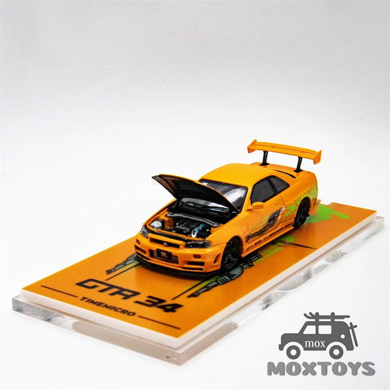 Литая под давлением модель автомобиля Time Micro 1:64 GTR34 Fast &amp Furious Limited 2000
