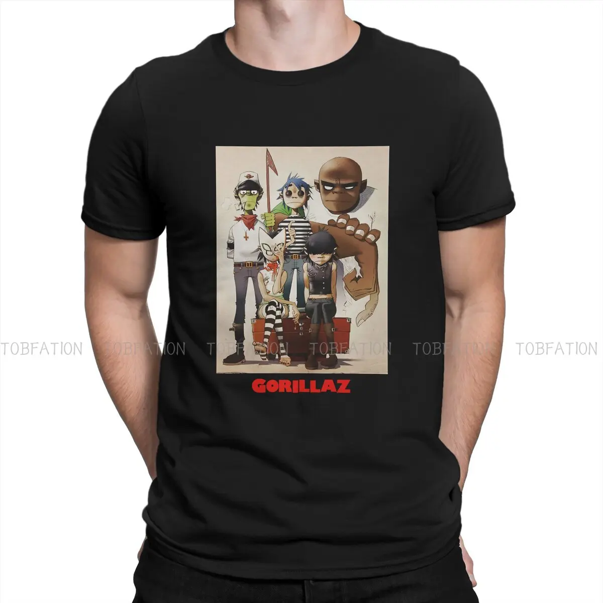 

Retro Family Unique TShirt Gorillaz Virtual Band Comfortable New Design Graphic T Shirt Stuff Ofertas