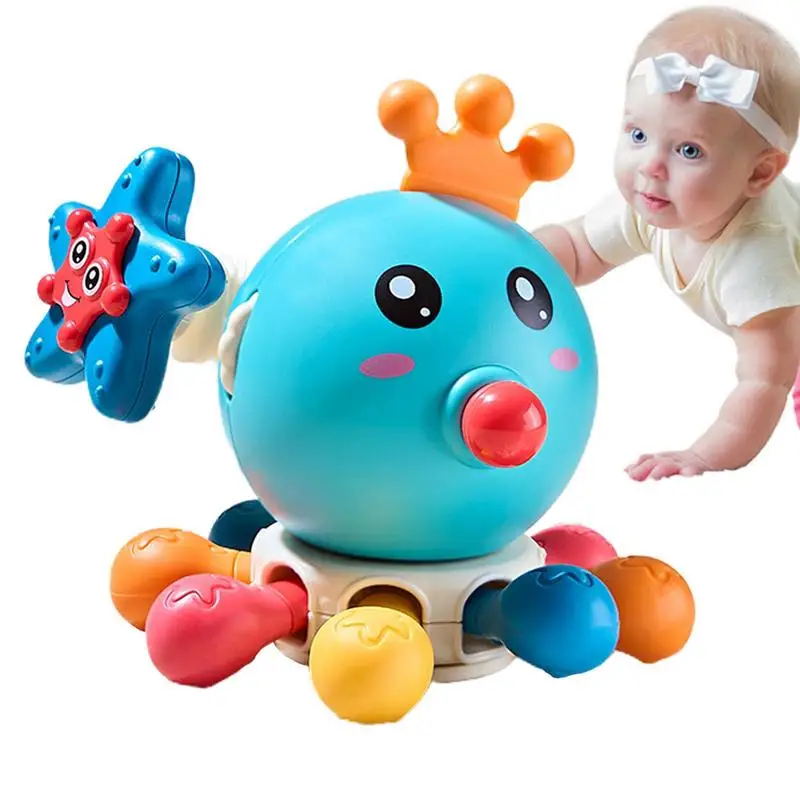 

Pull String Activity Toy Sensory Octopus Toy For Babies Finger Training Cute Fine Motor Skills And Learning Educational Toys