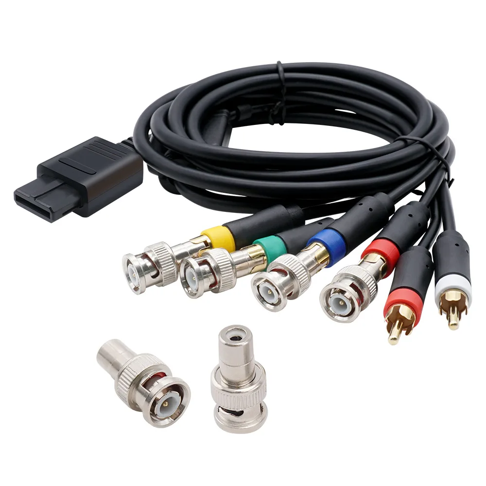 RGB+Sync/RGBS RCA Cable For NGC/N64/SFC/SNES/Color Monitor Component Cable Game Console Accessories