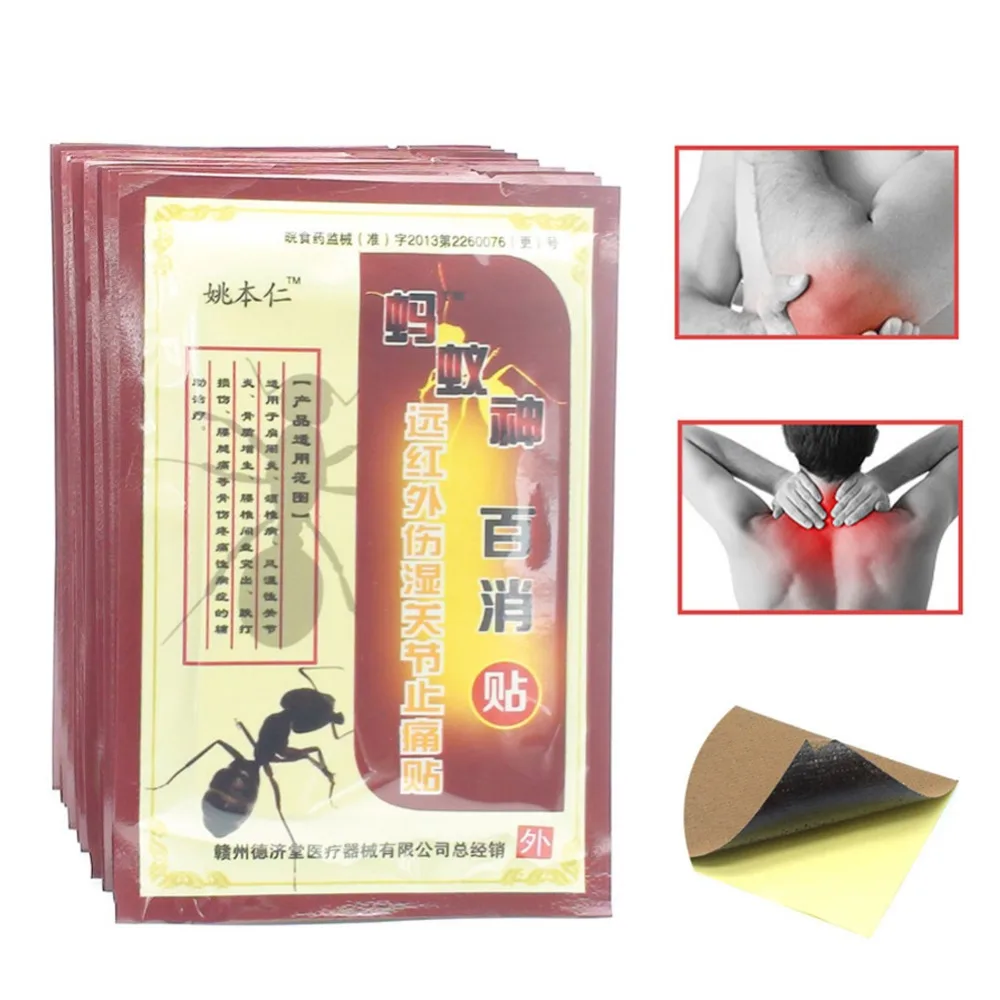 

80pcs Joint Knee Pain Relief Black Ant Medicated Plaster Body Massage Relaxing Patch self Heater Rheumatic Arthritis Patch