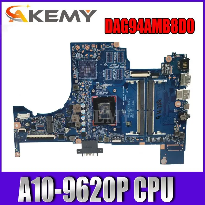 

Akemy For 17-AR 17Z-AR motherboard Mainboard for HP laptop 931727-601 G94A DAG94AMB8D0 A10-9620P UMA DDR4 100% fully tested