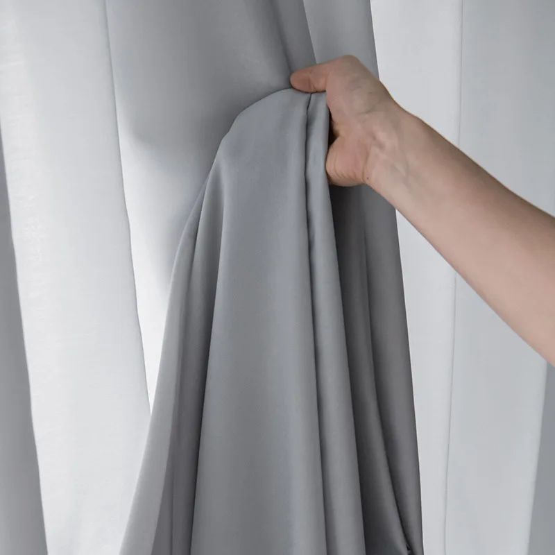 

Tulle Curtains for Living Room Bedroom Impermeable Gauze Bay Window Partition Balcony Semi-shading Window Gray
