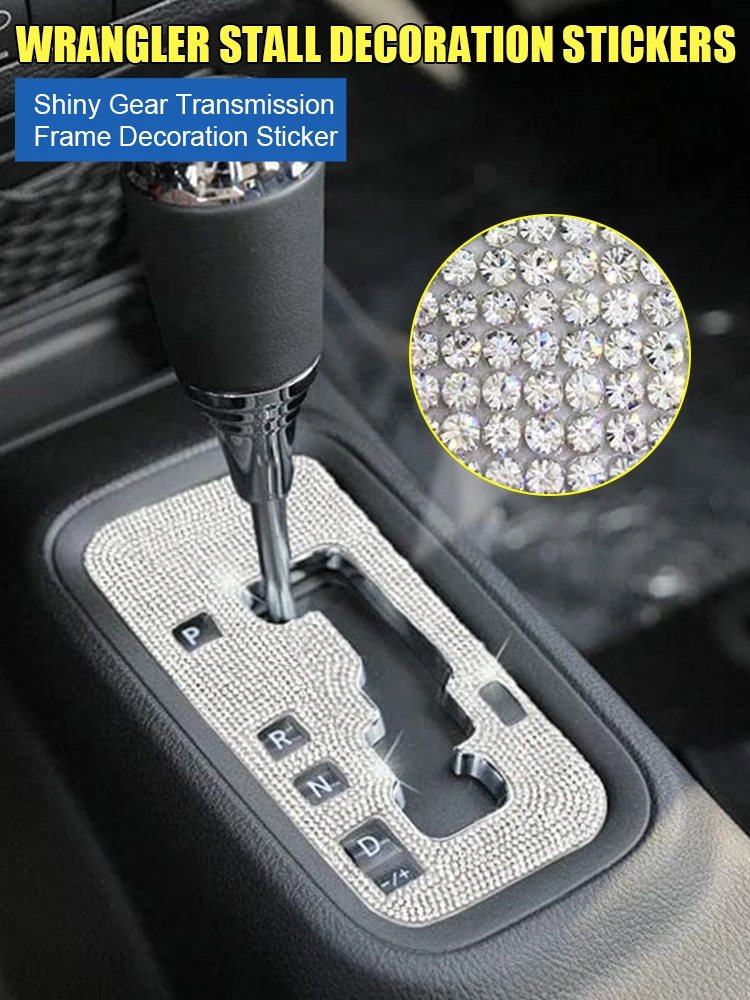 

Bling Gear Shift Box Trim Sticker Panel CoverCar Styling Decoration Interior Accessories For Jeep Wrangler JK JKU 2012-2018