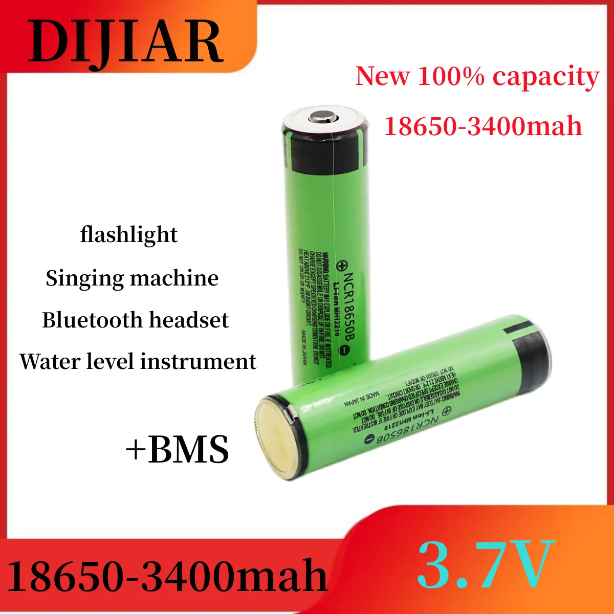 

100% Новые 18650 литиевые батареи фонарик 18650 перезаряжаемая батарея 3,7 в 3400 мАч для фонарика