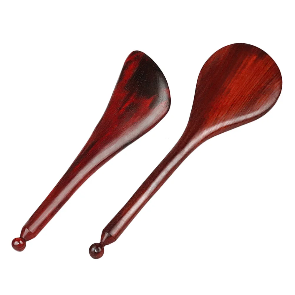 

2Pcs Facial Scraping Boards Wooden Massaging Scrapers Portable Face Scraping Tools