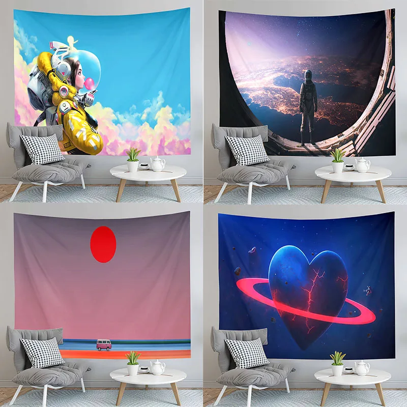 

Astronaut Tapestry Space Travel Tapestry Cosmic Planet Tapestry Living Room Bedroom Dormitory Can Be Customized
