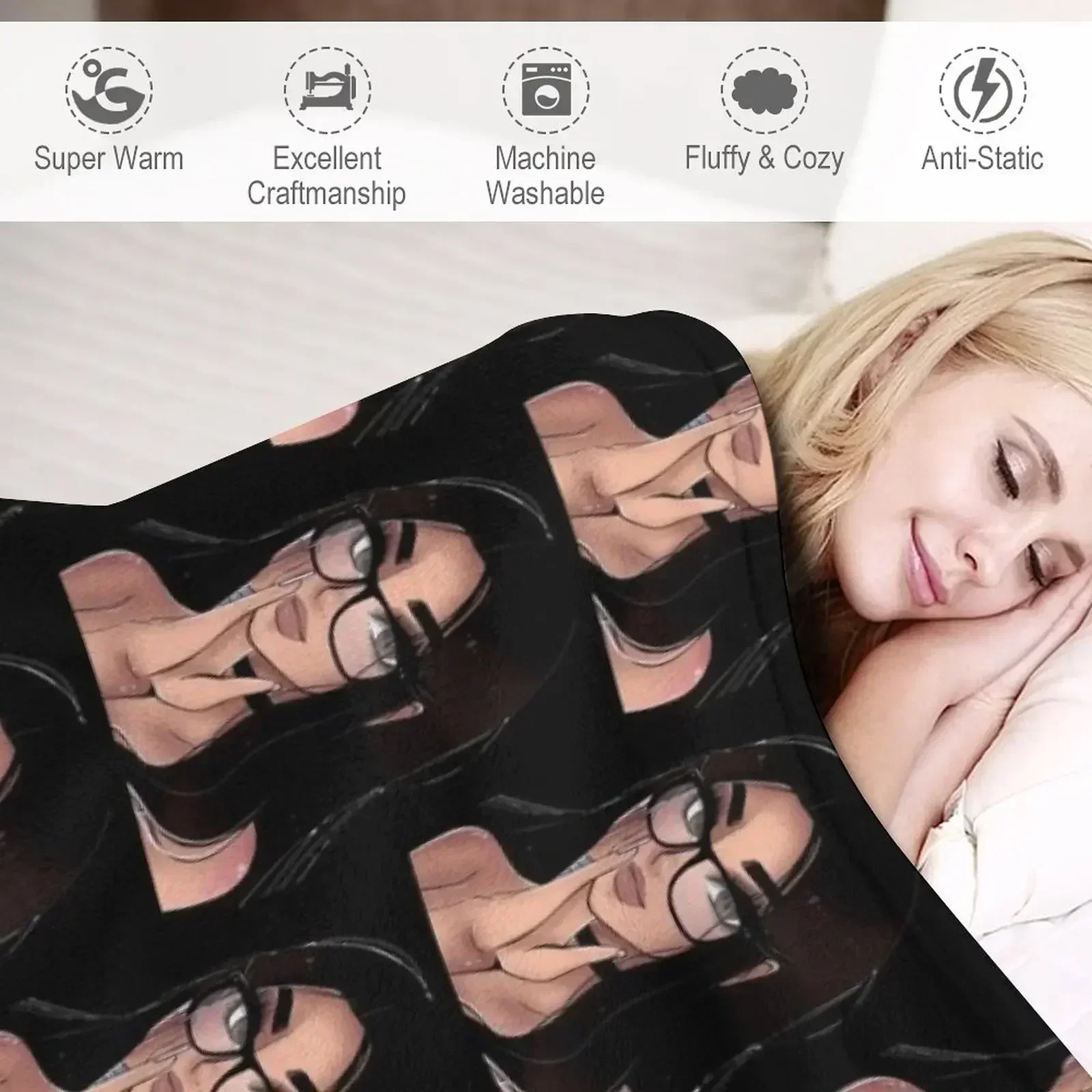 Фото sssniperwolf Essential Throw Blanket Уютное легкое одеяло для путешествий, кемпинга, пикника №4