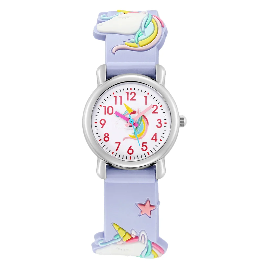 

Cute Watch Boy Girl Kids Wrist Gift Table Children 3D Ordinary Glass Mirror Cartoon Student