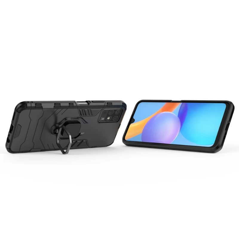 Противоударный чехол-накладка с металлическим кольцом для Huawei Honor Play5T Play 5T Youth