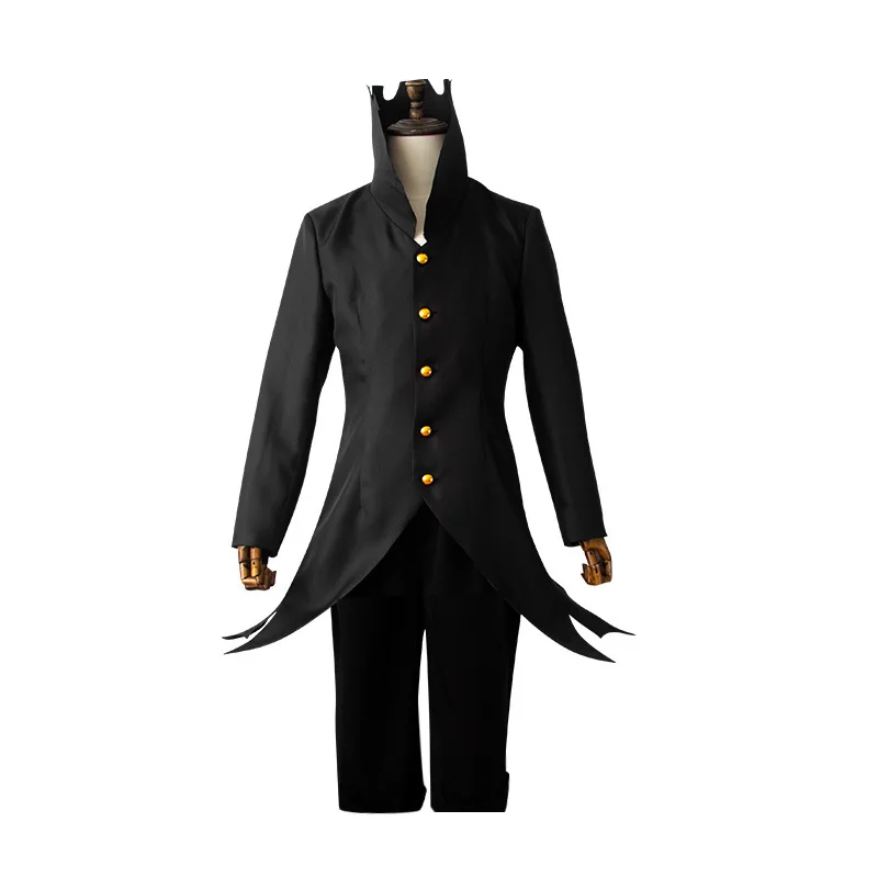 Аниме DANDADAN Кен Такакура Косплей Костюм для взрослых Унисекс Черное пальто Брюки