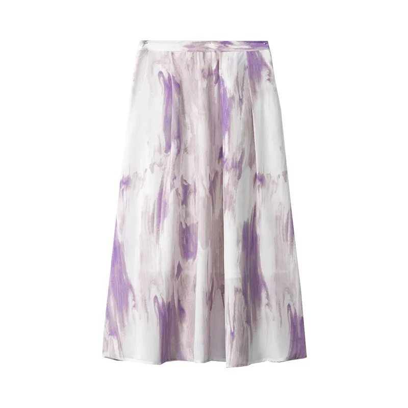 Высококачественная шелковая плиссированная юбка в стиле Прованс во французском