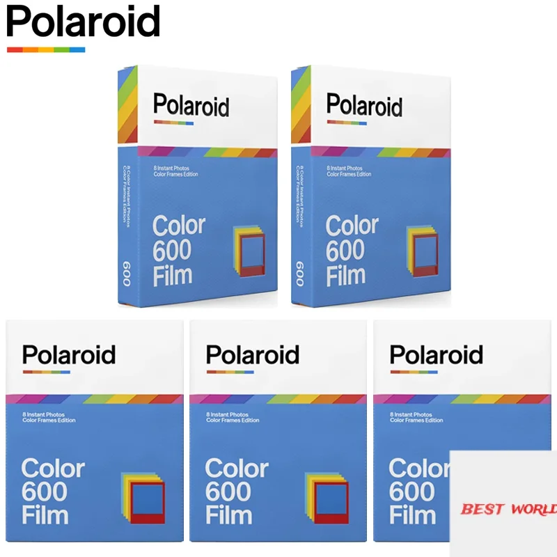 

Цветная пленка Polaroid 600, цветная рамка, фотобумага Мгновенной Печати, 8-40 листов для камеры Polaroid 636 637 640 660 Onestep2 Plus Instax