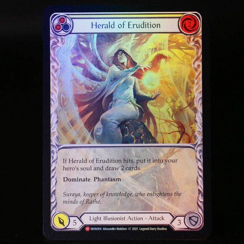Фото Прокси-карты Flesh and Blood FOIL Развлекательные игры FAB lronsong Pride lyslander Stormbind Mordred Tide Коллекционные карты Подарки №5