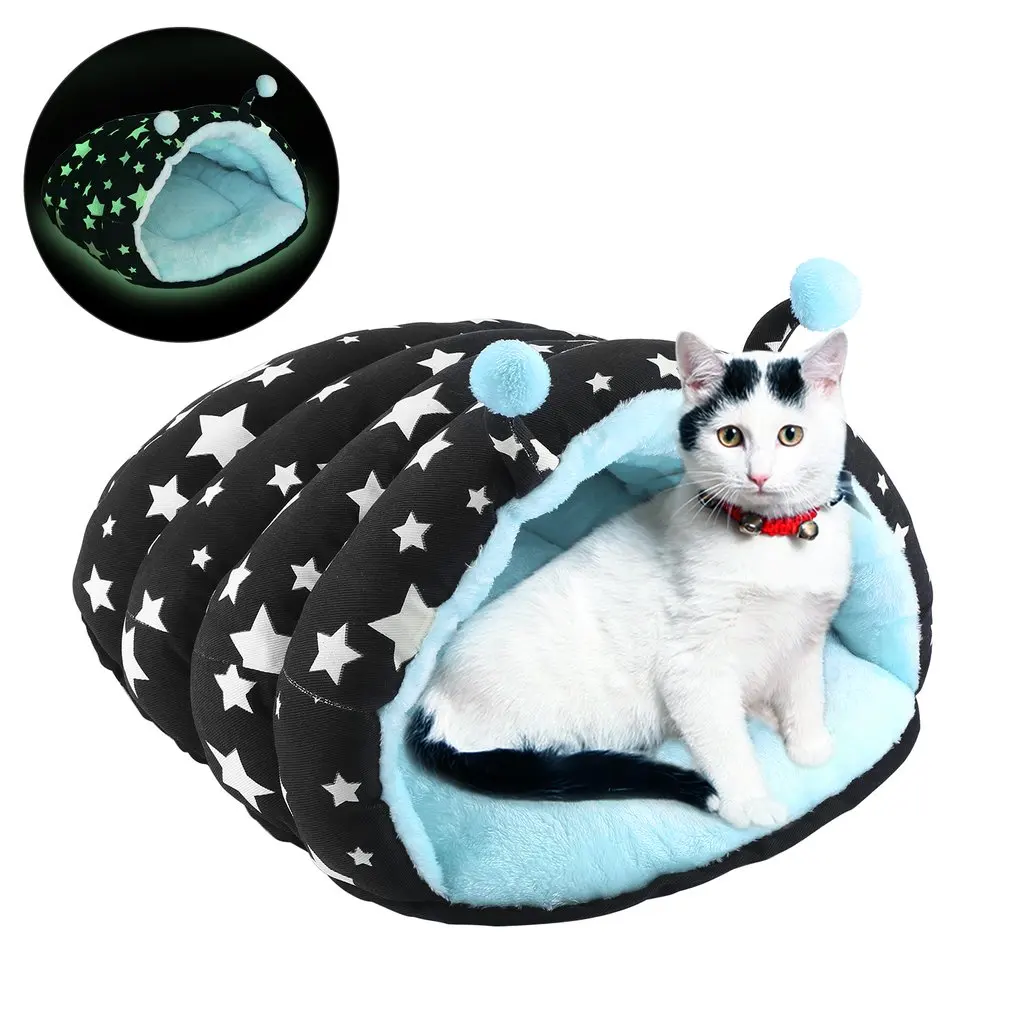

Star Pattern Luminous Puppy Pets Dog Cat Bed House Super Warm Soft Dog Nest Mat Dog Kennel Animal House Pet Products B-006-WX