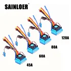 Водонепроницаемый бесщеточный контроллер скорости SAINLOER 45A 60A 80A 120A CES для 110, 112 автомобилей, радиоуправляемых моделей, запчасти для лодок на гусеничном ходу