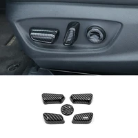 silver carbon wood grain accessories 5pcs car seat adjustment switch cover trim sticker interior styling for toyota bz4x 2022