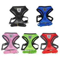 dog puppy harness collar dog traction rope pet dog soft breathable mesh harness pet supplies vest dog chest strap small pet