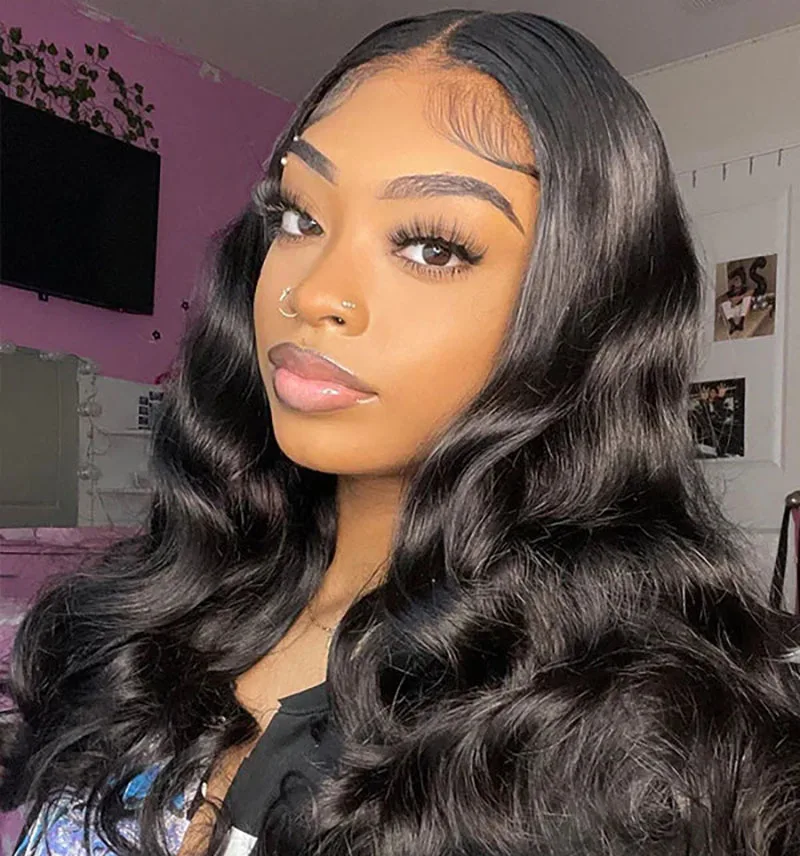 ISEE волосы парики без клея парик с волнистыми волосами предварительно отбеленные