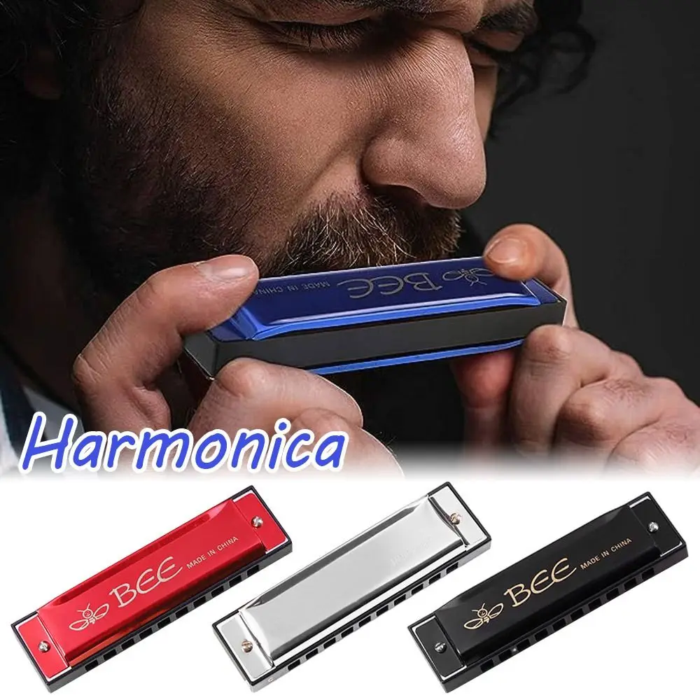 

Brass Harmonica New 20 Tones Resin Blues harmonica 10 Holes Diatonic C Key Harmonica Kids