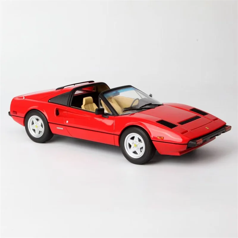 Фото Модель автомобиля Norev 1/18 308 GTS 1982, спортивный автомобиль, красный/серебристый, металлическая литая модель, игрушка, подарок для хобби, украшение для коллекции №3