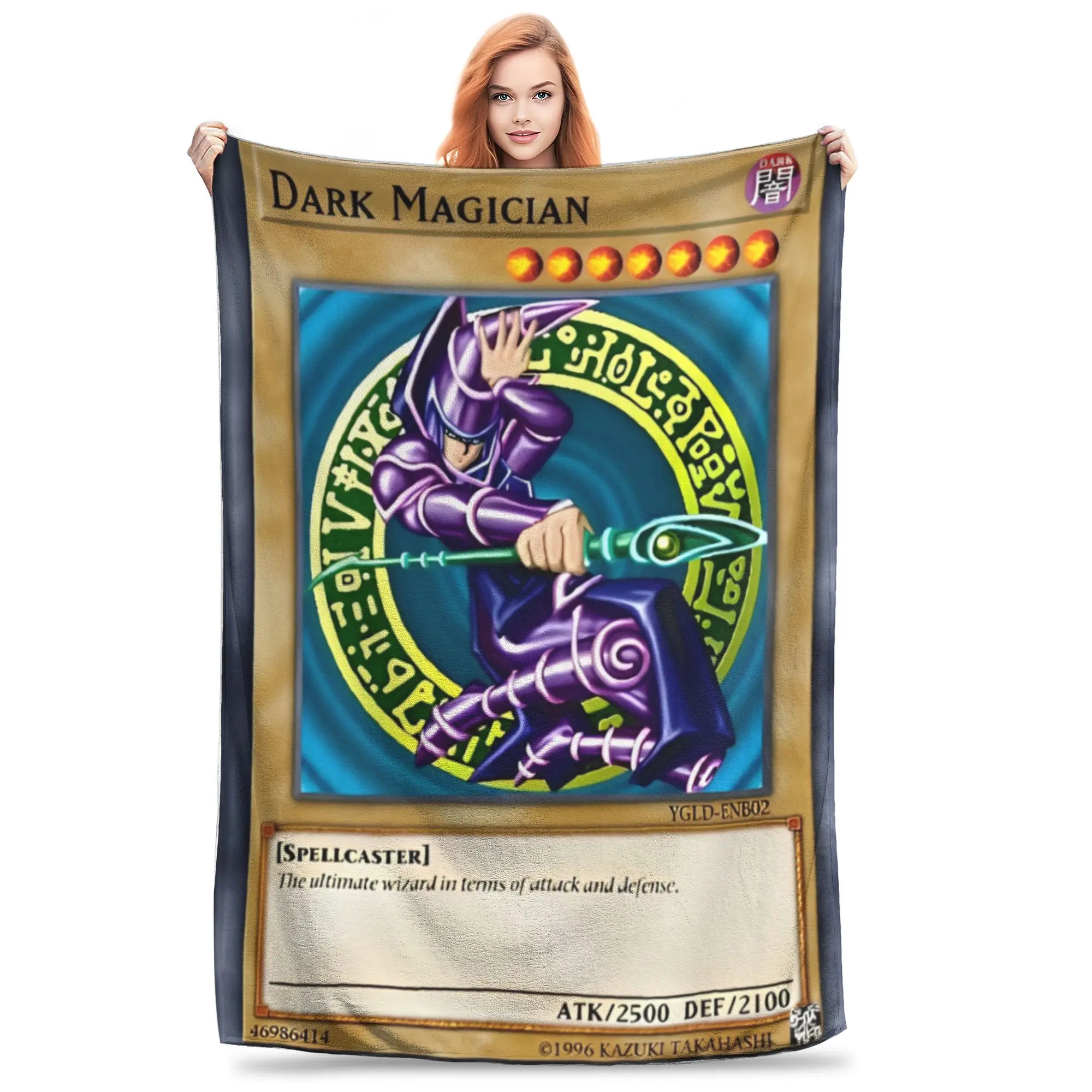 Вязаное одеяло Yu Gi Oh Card бархатное теплое для темного фокусника постельного белья