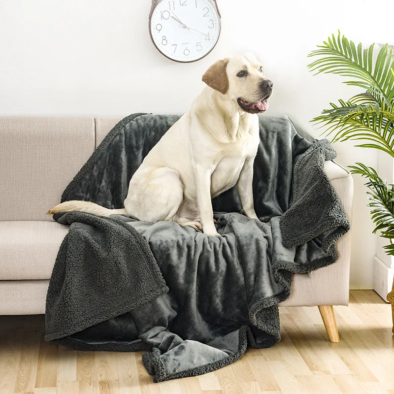 Liquid Pee Proof Dog Blanket For Sofa Bed Couch, Reversible 