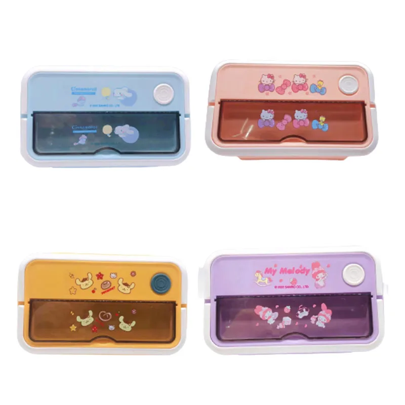 

Sanrios Kuromi Cinnamoroll My Melody Pompom Purins Hellokittys Anime Kawaii Lunch Box Lunch Box Fresh-Keeping Box Lunch Box